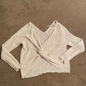 Beige long sleeve top